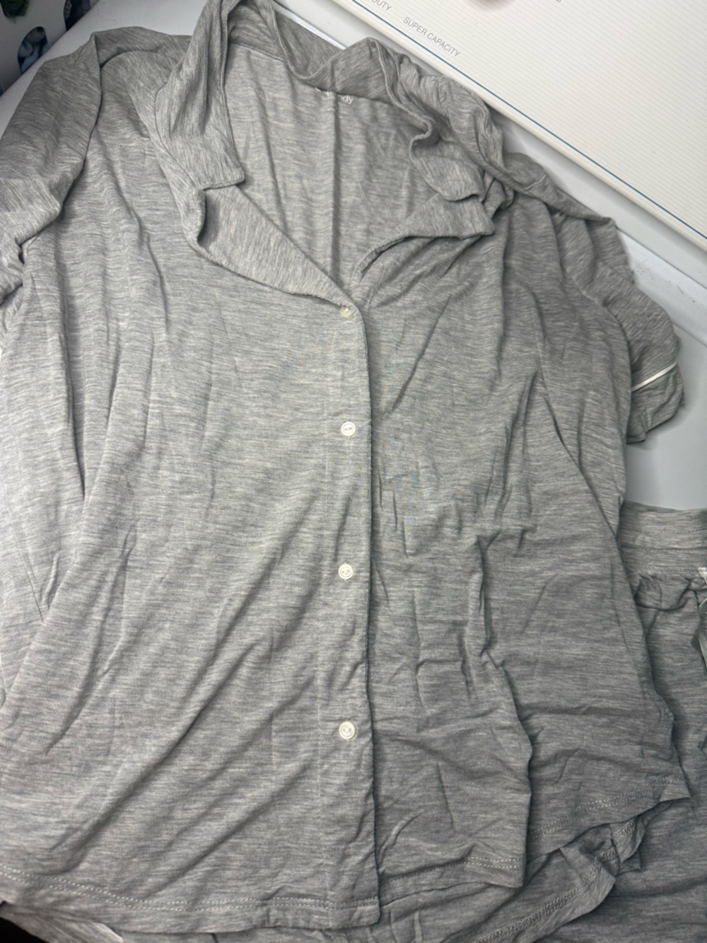 WOMENS Grey Button-Up PJ set from Gap size small